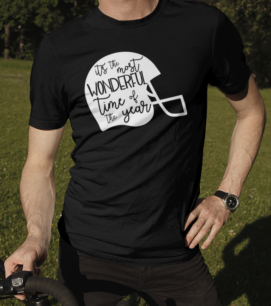 It's The Most Wonderful Time Of The Year Football Helmet Mom Mama Fan4 T-Shirt