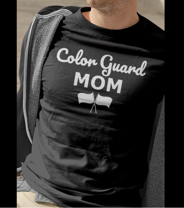 Color Guard Mom Beautiful Script Flags T-Shirt