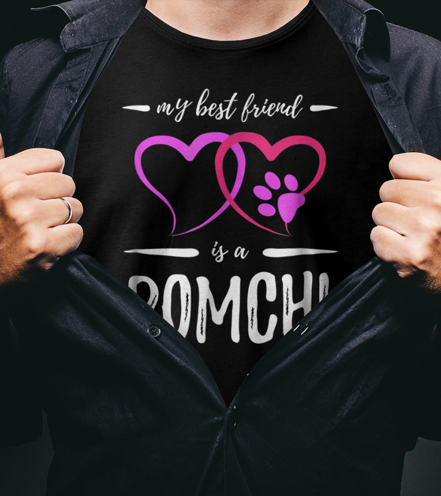 My Best Friend Is A Pomchi Dog Mom Funny Idea T-Shirt