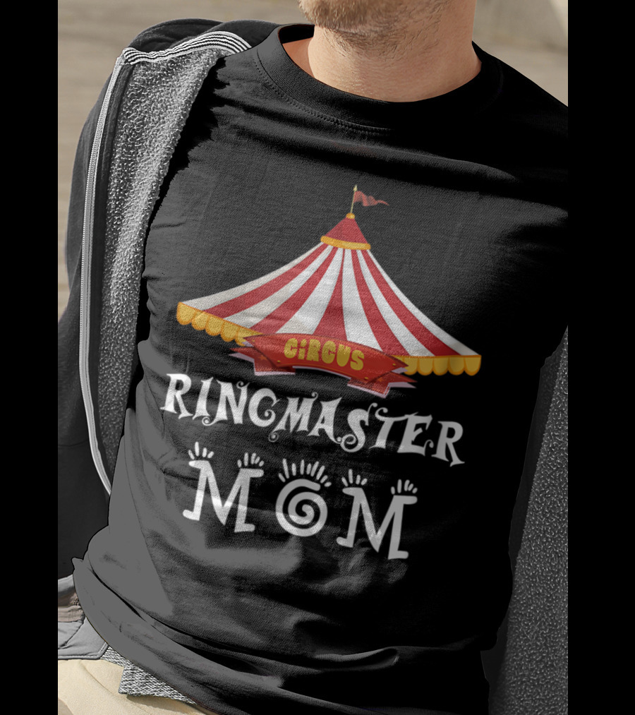 Circus Tent Ringmaster Mom Carnival Birthday Party T-Shirt