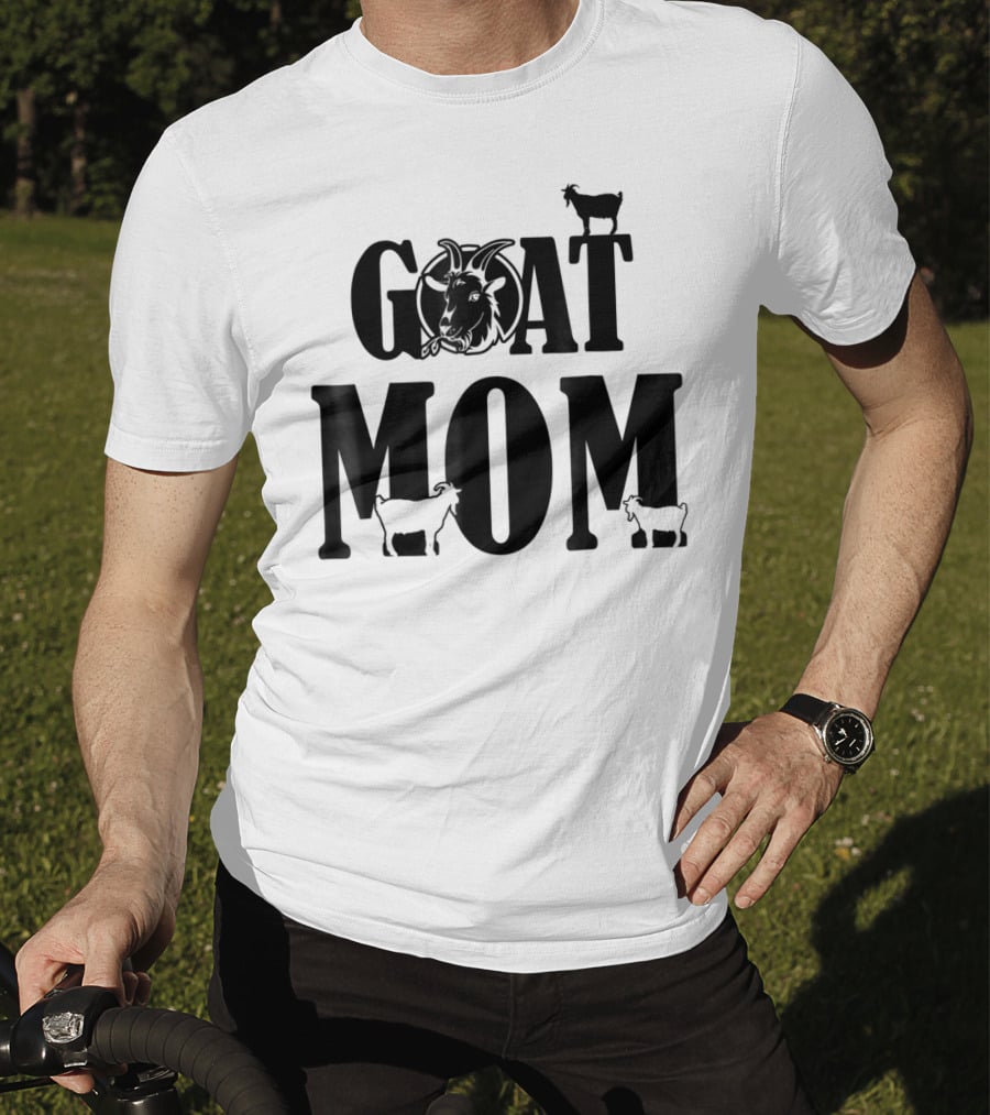 Proud Goat Mom With Cute Goat And Goat T-Shirt