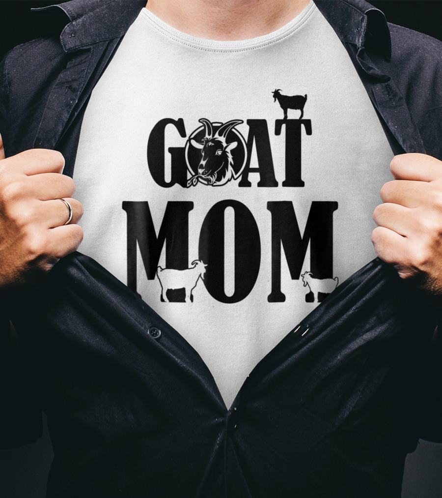 Proud Goat Mom With Cute Goat And Goat T-Shirt