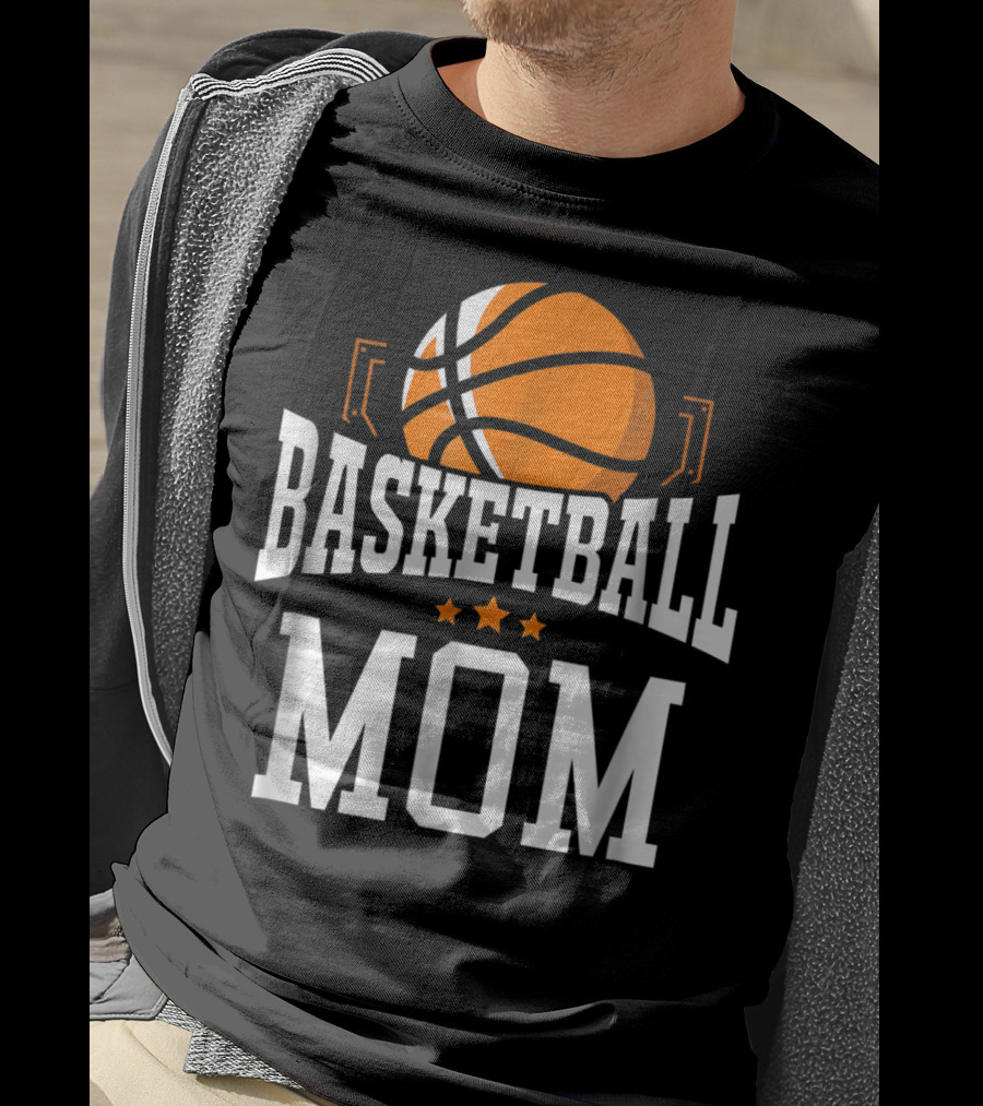 Basketball Mom Stars Hoop Sport T-Shirt