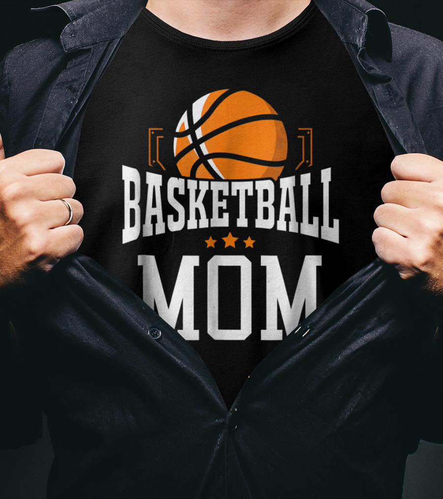 Basketball Mom Stars Hoop Sport T-Shirt