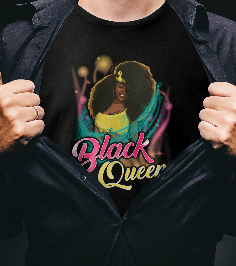 Black Queen Beautiful Afro Diva Mom Wife African9 T-Shirt
