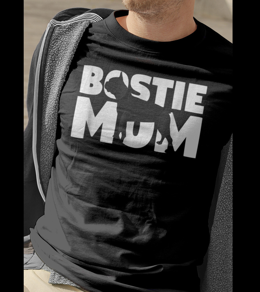 Bostie Mom Boston Terrier Dog Mom T-Shirt