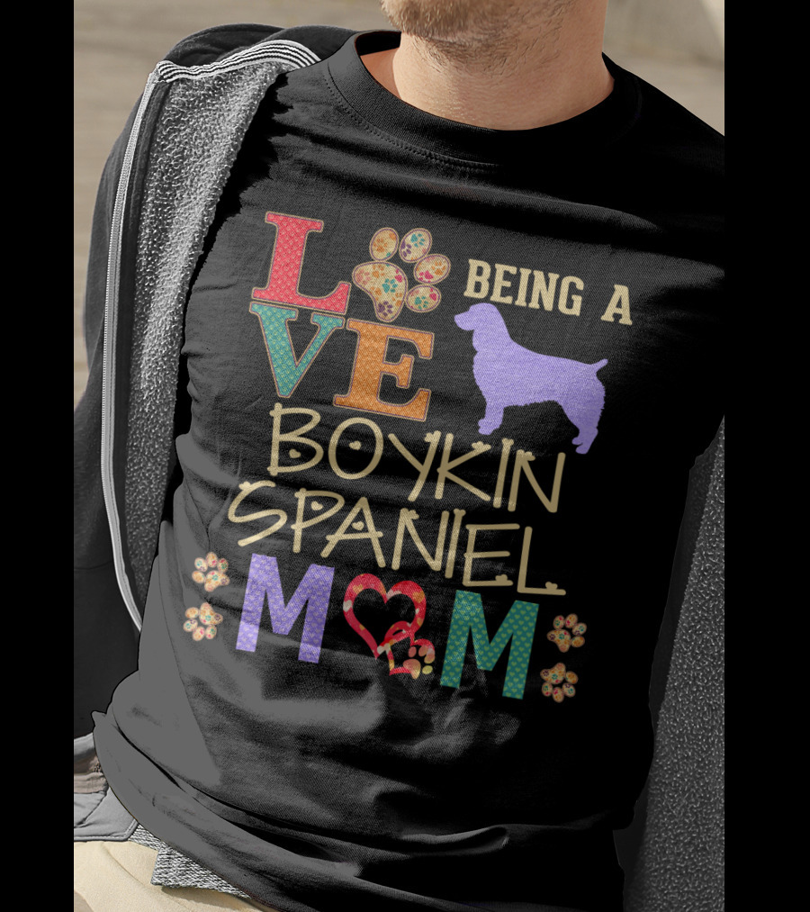 Love Being A Boykin Spaniel Mom T-Shirt