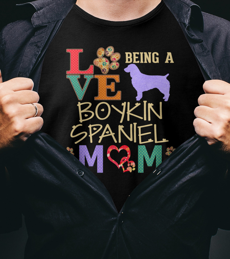 Love Being A Boykin Spaniel Mom T-Shirt
