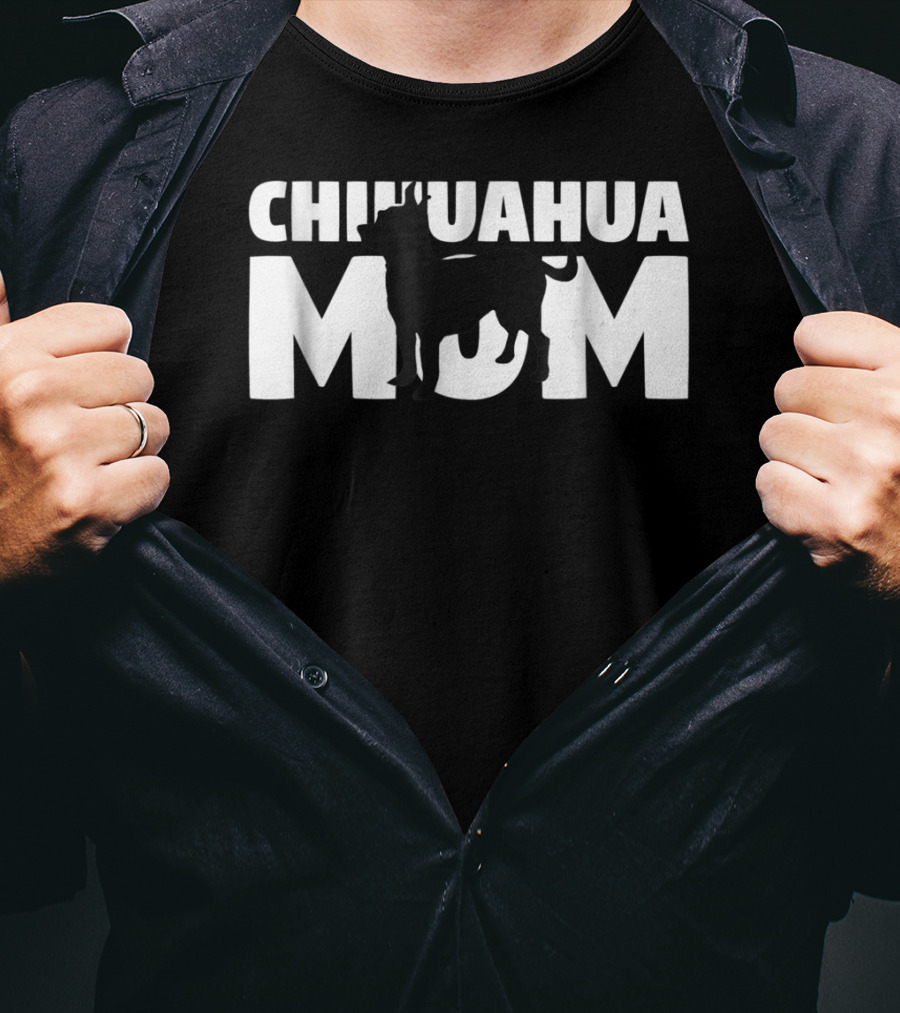 Chihuahua Mom Silhouette Dog Lover Mother's Day Gift T-Shirt
