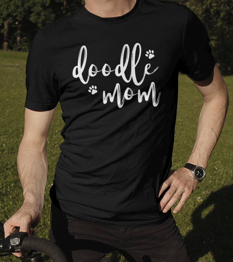 Doodle Mom For Dog Golden Doodle Lovers Paw Print Pullover T-Shirt