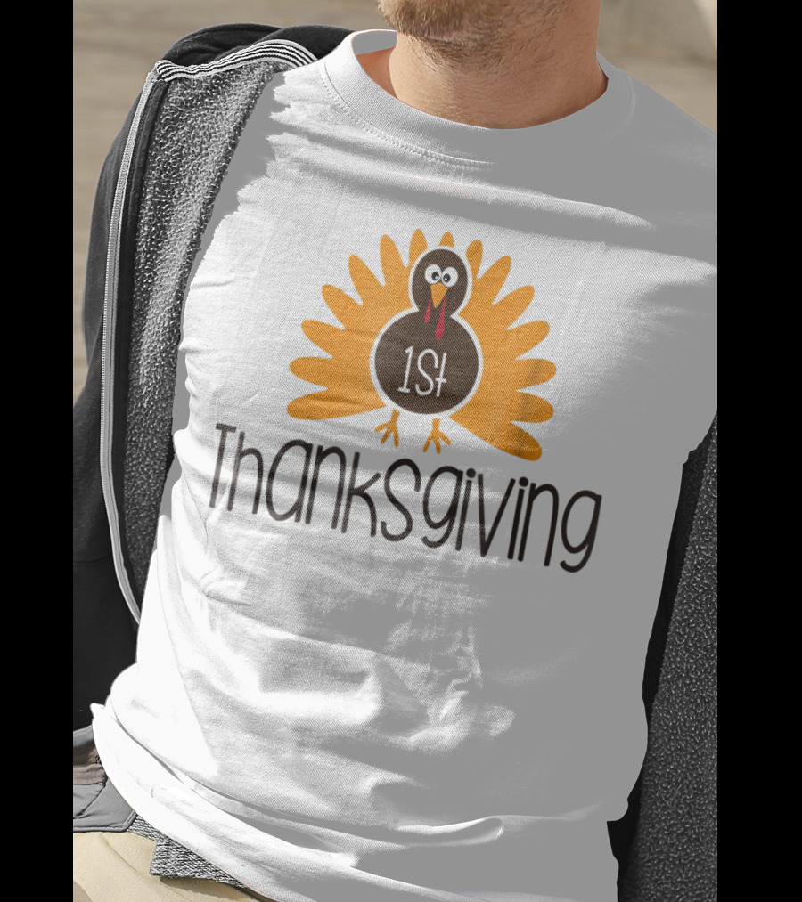 1st Thanksgiving Turkey Pregnant Baby T-Shirt