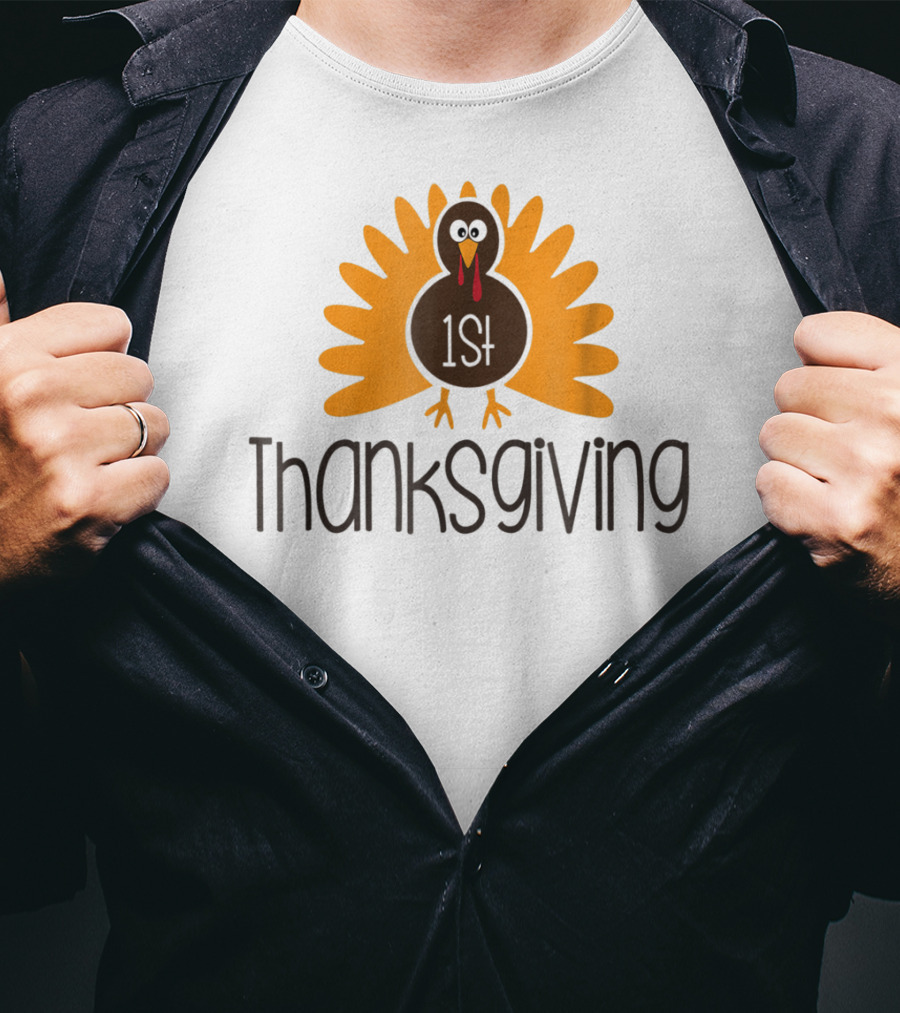 1st Thanksgiving Turkey Pregnant Baby T-Shirt