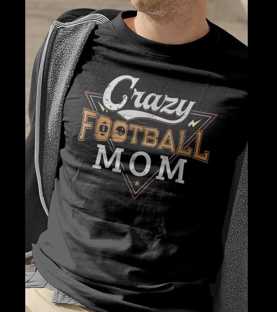 Funny Crazy Football Mom Fantasy Draft Team League T-Shirt