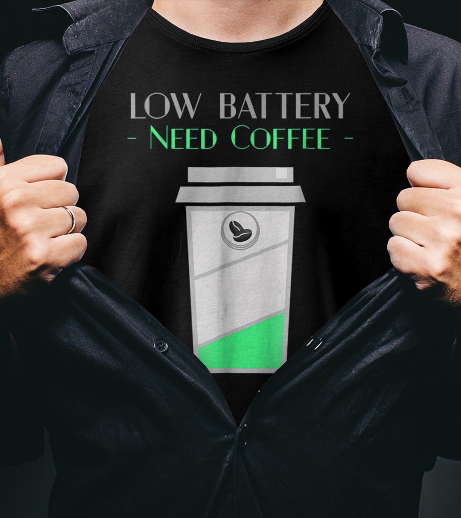 Low Battery Need Coffee Women Mom5 Coffee Cup T-Shirt