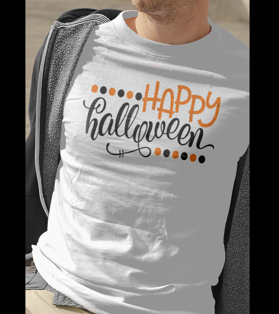 Happy Halloween Kids Teacher Mom Wife Dad 7 T-Shirt