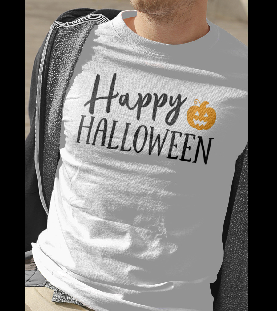 Happy Halloween Pumpkin Kids Teacher Mom Wife Dad T-Shirt