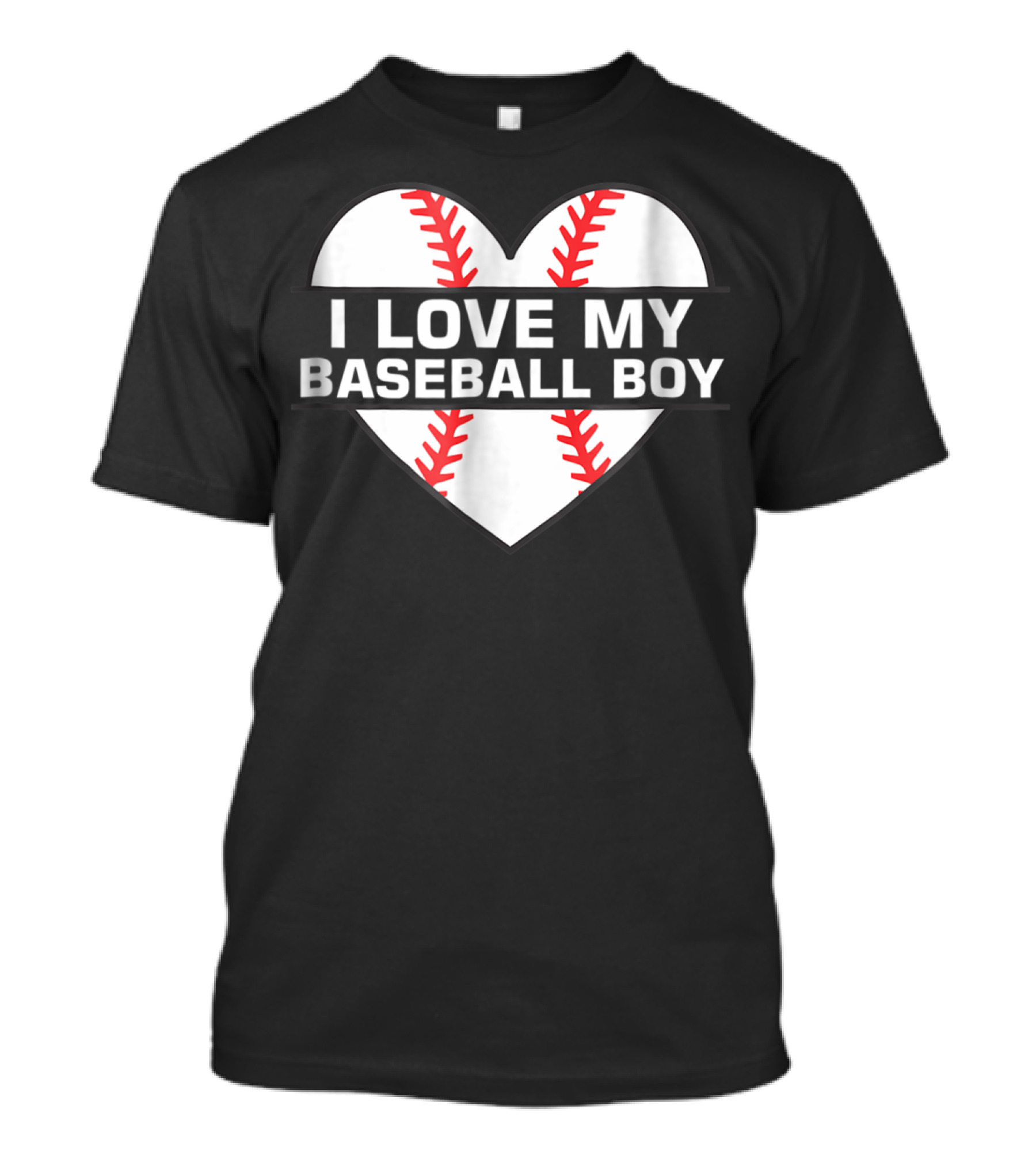 I Love My Baseball Boy Heart Design Women Cute 1 Fan Game6 T-Shirt