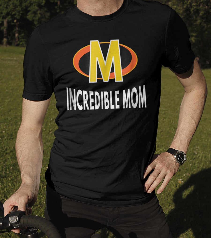 Incredible Mom Bold Text Superhero Icon M T-Shirt