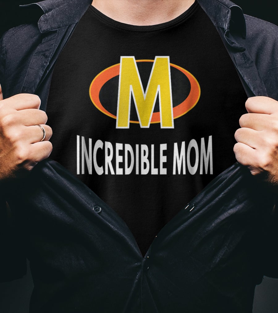 Incredible Mom Bold Text Superhero Icon M T-Shirt