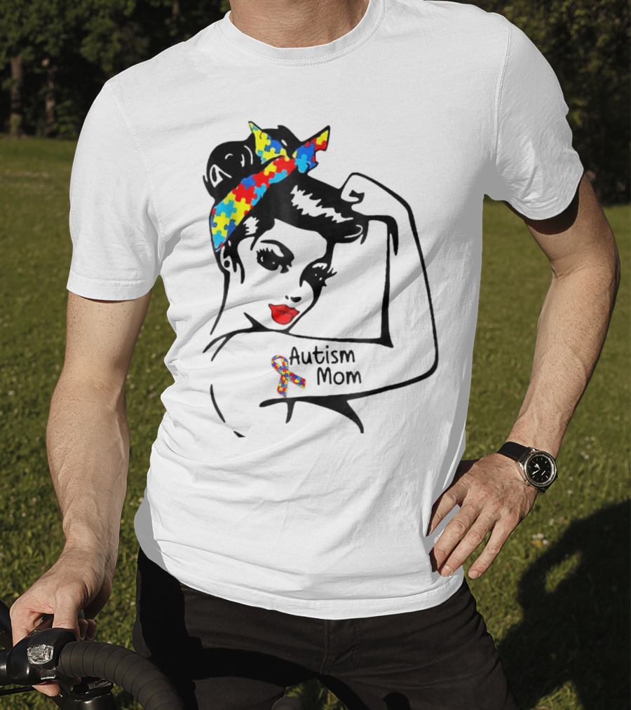 Autism Mom Iron On Autism Awareness Patch T-Shirt