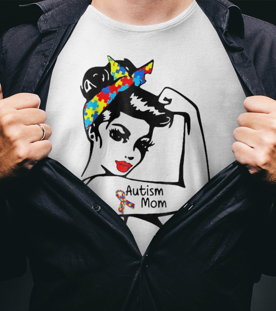 Autism Mom Iron On Autism Awareness Patch T-Shirt