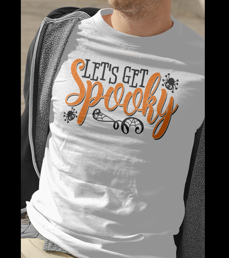 Let's Get Spooky Halloween Teacher Mom 7 Creepy Spiders T-Shirt