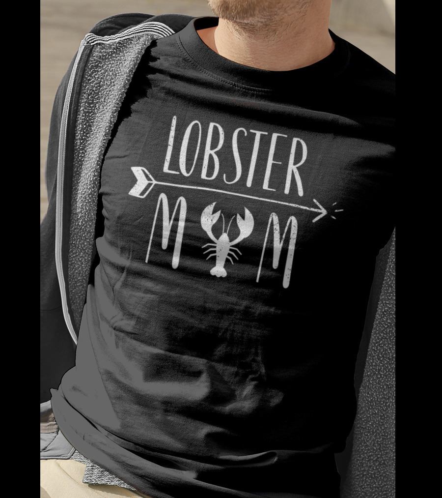 Lobster Mom Arrow Crawfish White T-Shirt