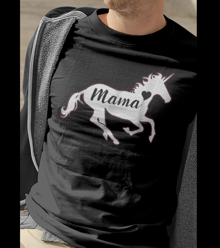 Mama Unicorn Horse Mom Life Women Grandma T-Shirt