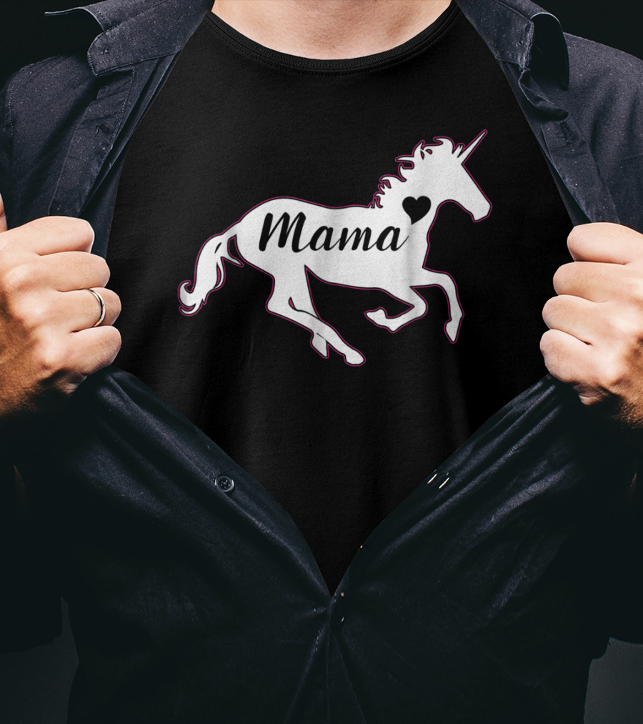 Mama Unicorn Horse Mom Life Women Grandma T-Shirt