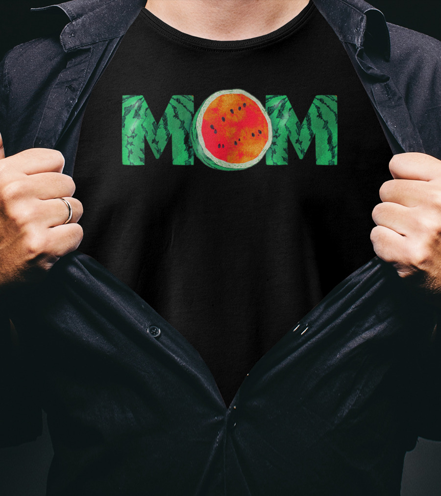 Mom Watermelon Funny Summer Melon Fruit Cool T-Shirt