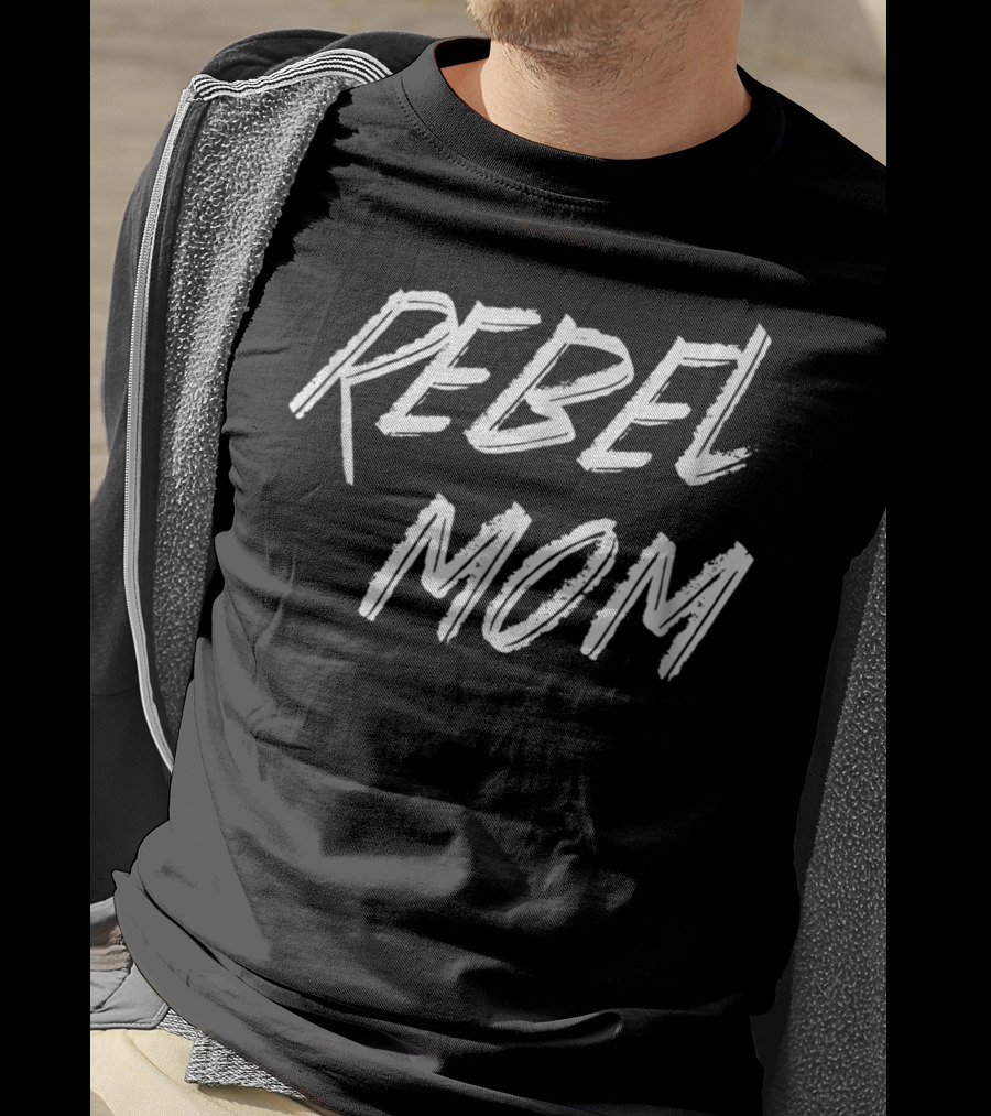 REBEL MOM Bold Brush Lettering Motivational T-Shirt