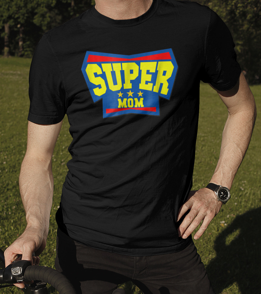 Super Mom Superhero Mother Star T-Shirt