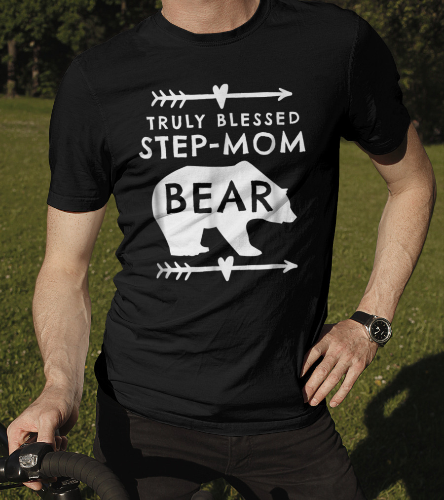Truly Blessed Step-Mom Bear Silhouette With Arrow Accents T-Shirt