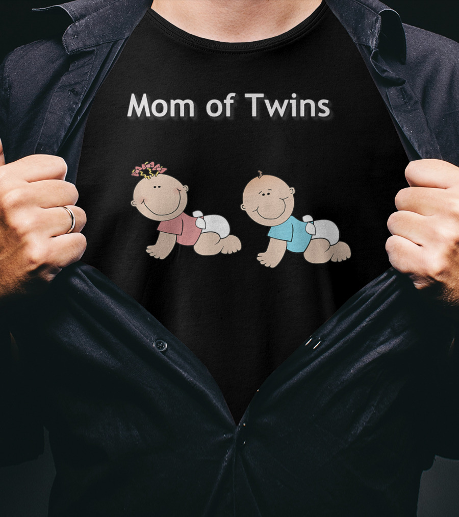 Mom Of Twins One Girl One Boy T-Shirt