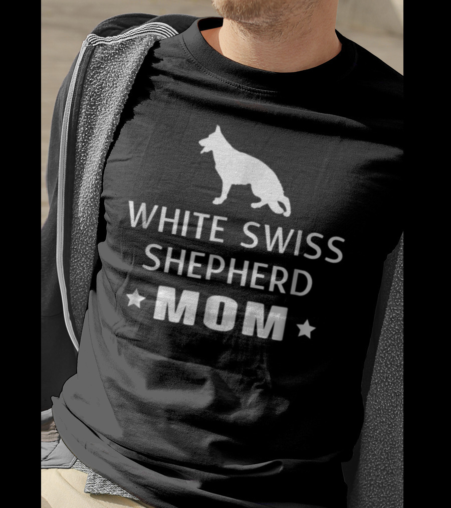 White Swiss Shepherd Mom T-Shirt
