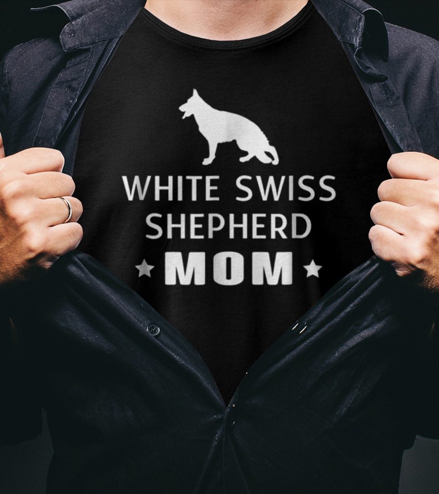 White Swiss Shepherd Mom T-Shirt