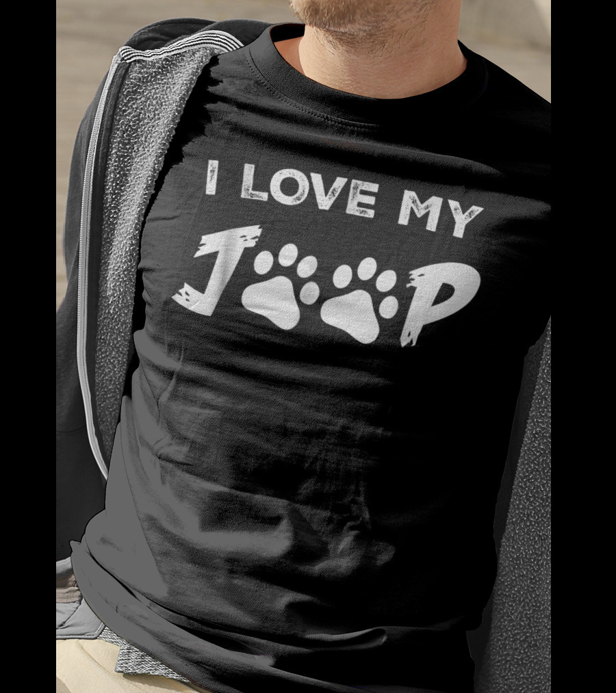 I Love My Jeep Dog Paw Prints T-Shirt