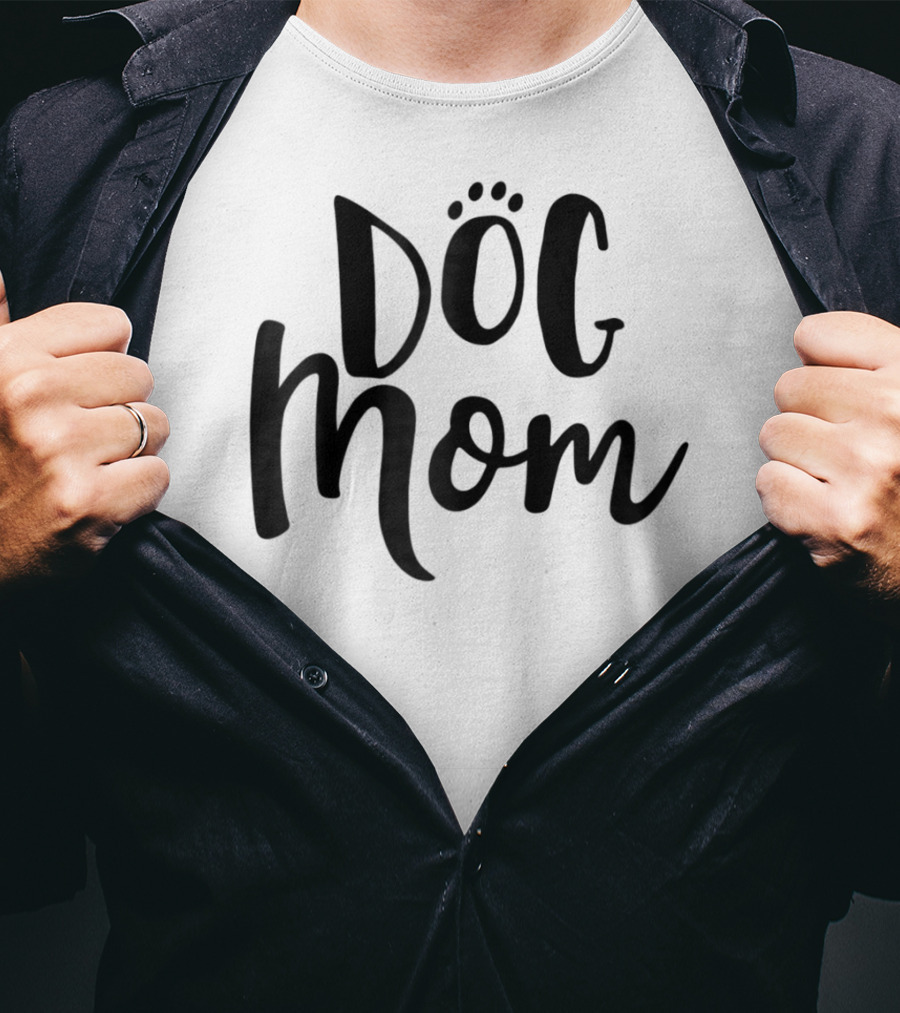 Dog Mom Womens Cute Paw Print Top9 T-Shirt