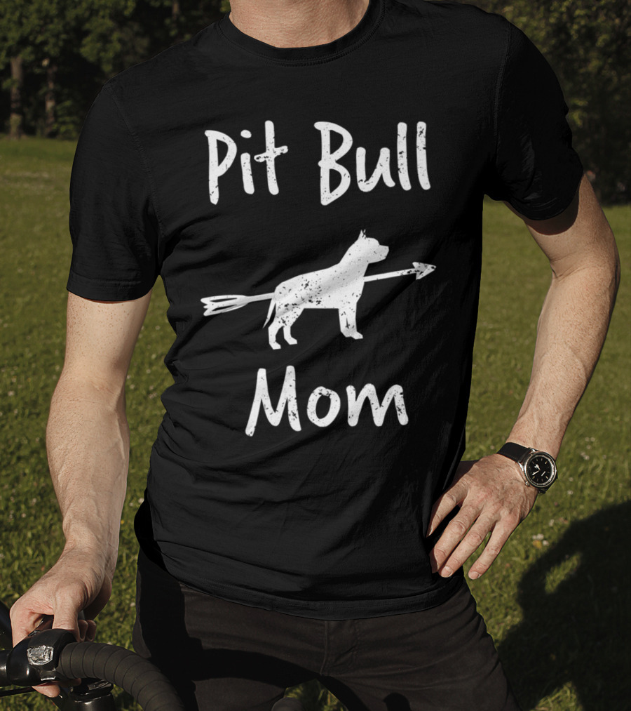 Pit Bull Mom Advocate With Arrow T-Shirt