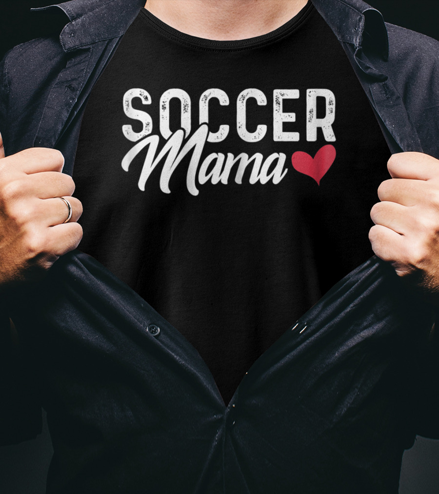 Soccer Mama Heart Football Mom T-Shirt