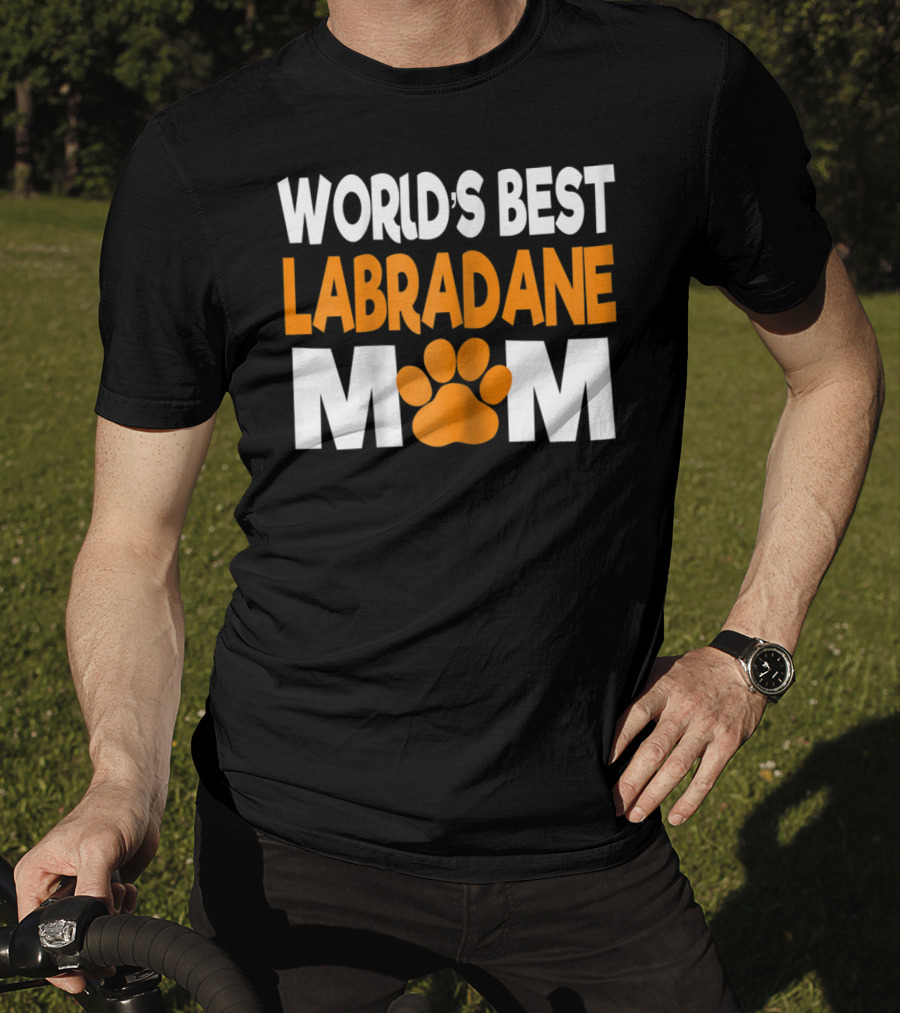 Worlds Best Labradane Mom Paw Prints T-Shirt