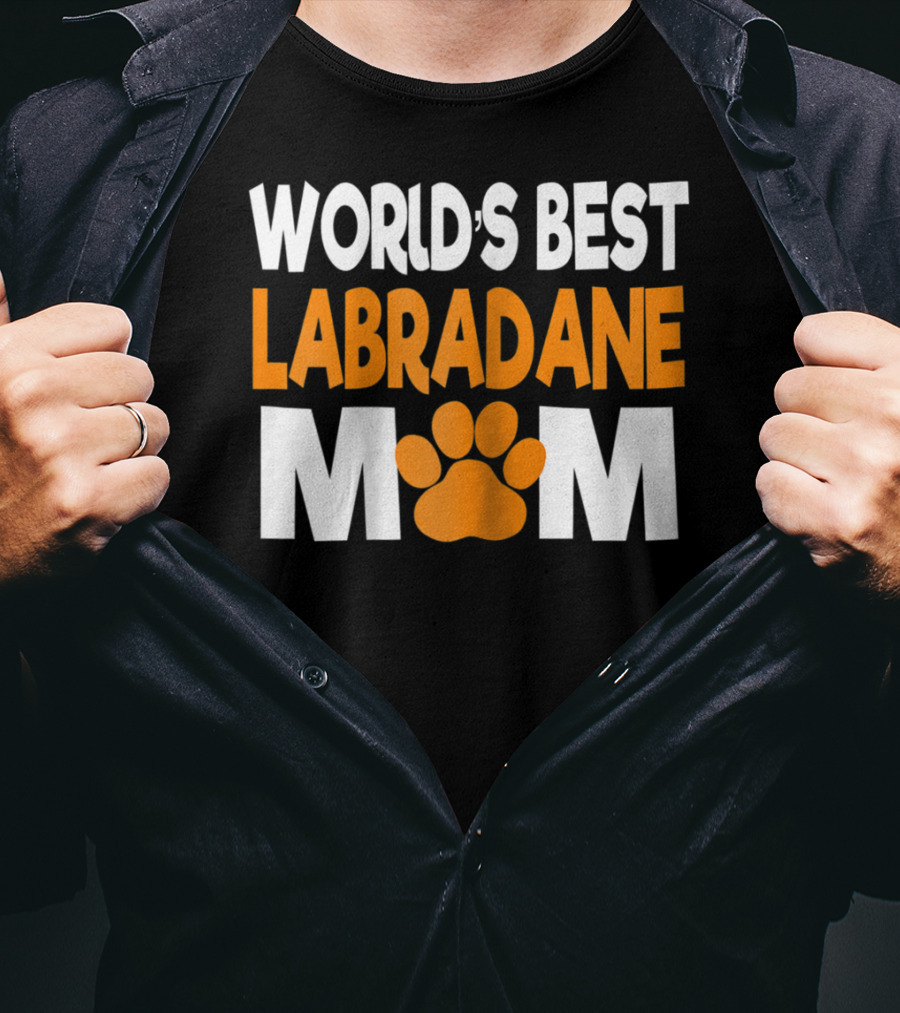 Worlds Best Labradane Mom Paw Prints T-Shirt