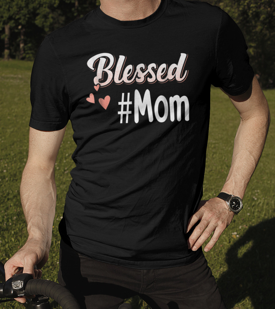 Blessed #Mom Promoted To Mom43 Hearts T-Shirt