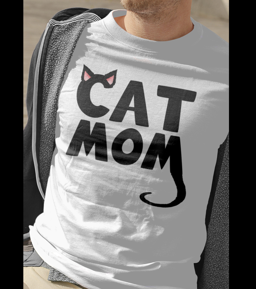 Cat Mom With Cat Ears And Tail T-Shirt