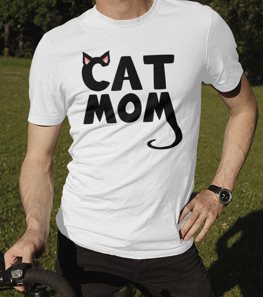 Cat Mom With Cat Ears And Tail T-Shirt