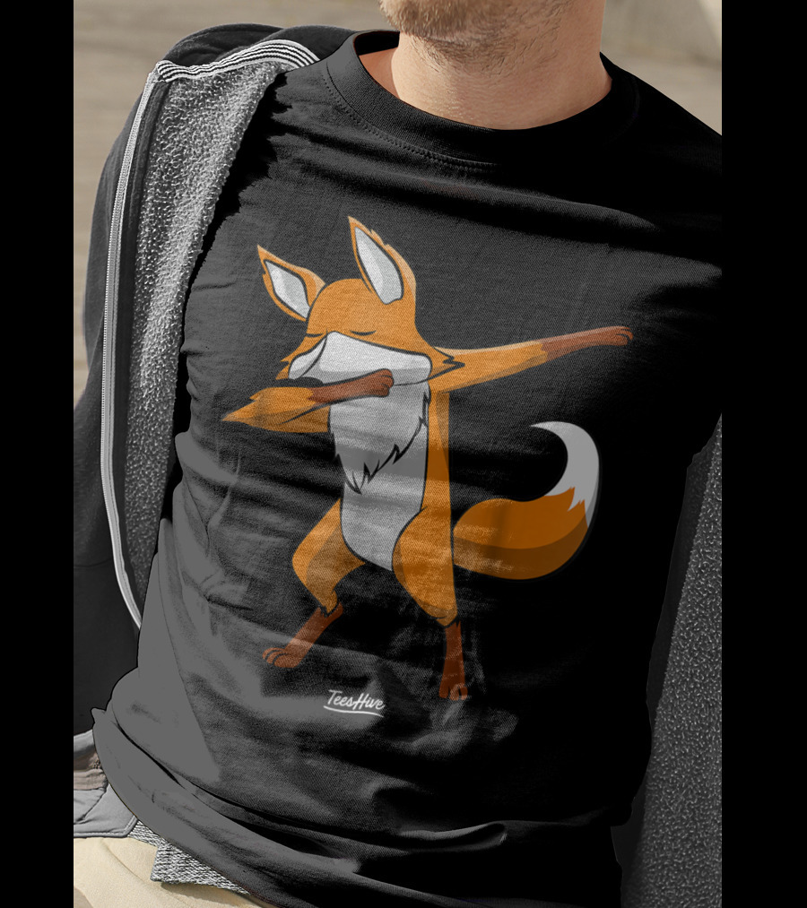 Dabbing Fox Dab Red Fox Animal Fox Mom Funny Fox Lover TeeHive T-Shirt