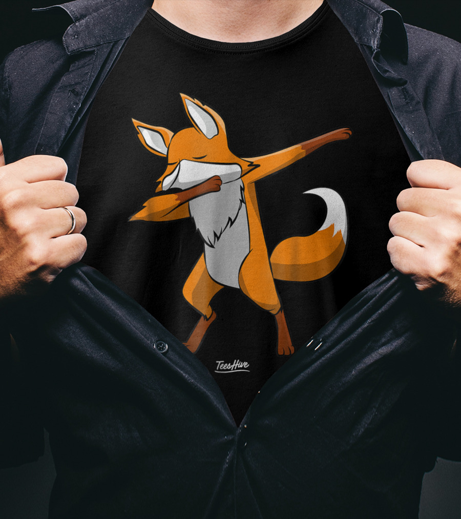 Dabbing Fox Dab Red Fox Animal Fox Mom Funny Fox Lover TeeHive T-Shirt