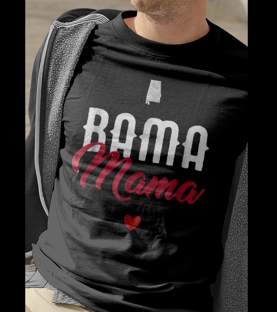 Bama Mama Best Alabama Mom Native Heart T-Shirt