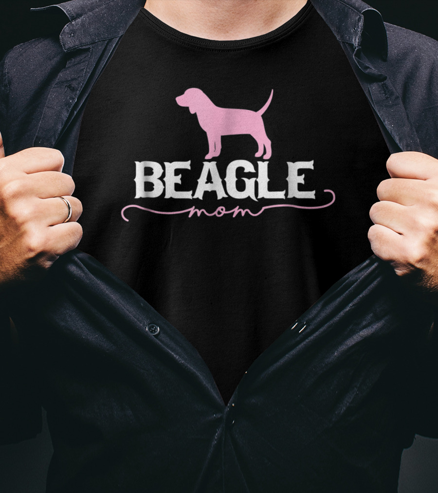 BEAGLE Mom Dog Lover Pink T-Shirt