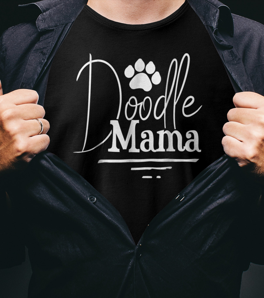 Doodle Mama Cute GoldenDoodle Labradoodle Paw Prints T-Shirt